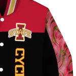 iowa state cyclones fire skull red black varsity jacket best selling