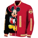 iowa state cyclones mickey mouse red varsity jacket best selling