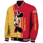 iowa state cyclones minnie mouse red varsity jacket best selling