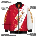 iowa state cyclones ripped bolt red white bomber jacket best selling