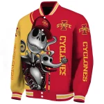 iowa state cyclones spooky grin red varsity jacket best selling