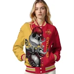 iowa state cyclones spooky grin red varsity jacket best selling