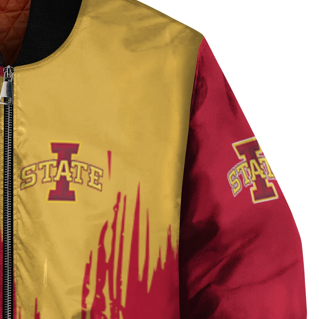 iowa state cyclones urban mark red bomber jacket premium grade iowa state cyclones urban mark red bomber jacket premium grade