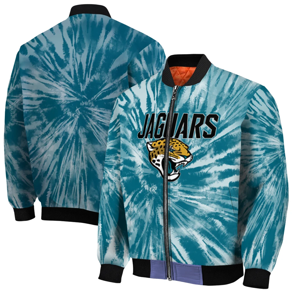 jacksonville jaguars dynamic rings teal bomber jacket best selling jacksonville jaguars dynamic rings teal bomber jacket best selling
