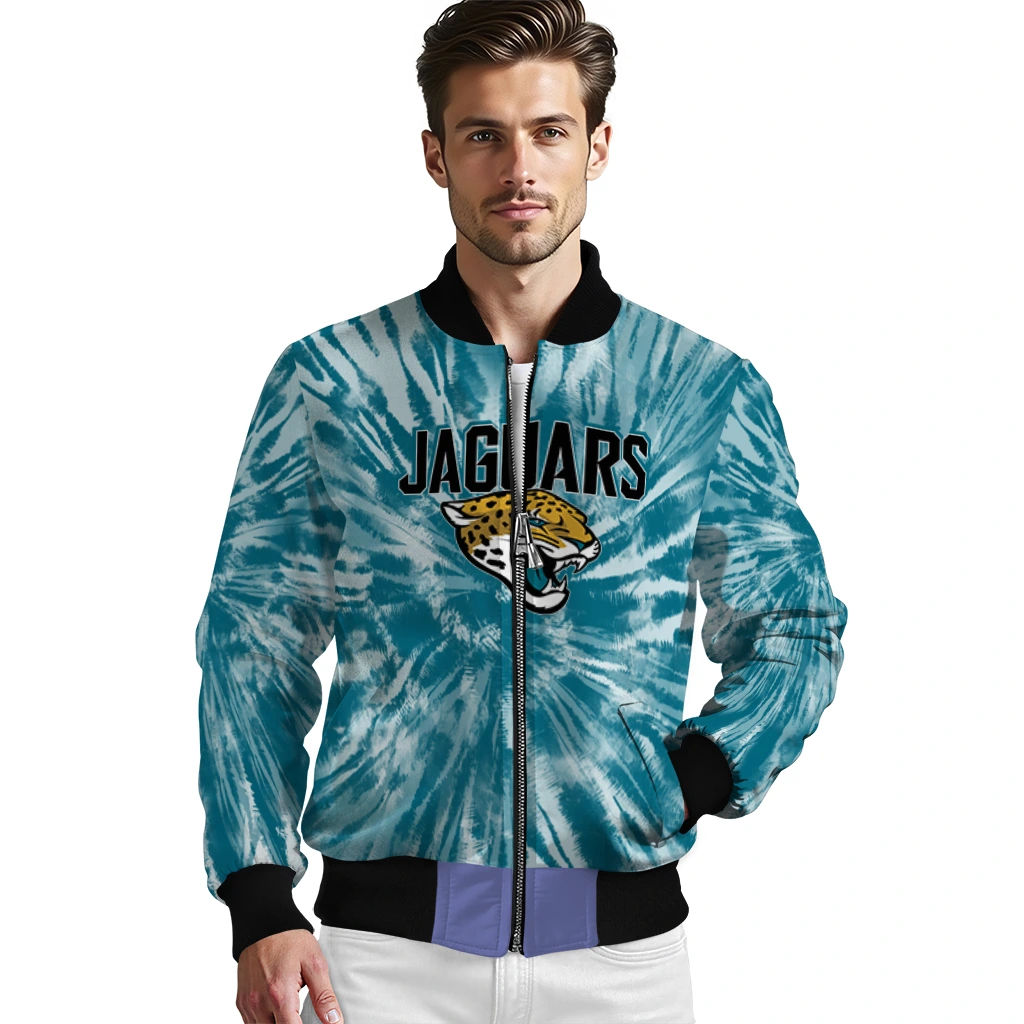 jacksonville jaguars dynamic rings teal bomber jacket high quality jacksonville jaguars dynamic rings teal bomber jacket high quality