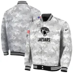 jacksonville jaguars gray camouflage gray varsity jacket best selling