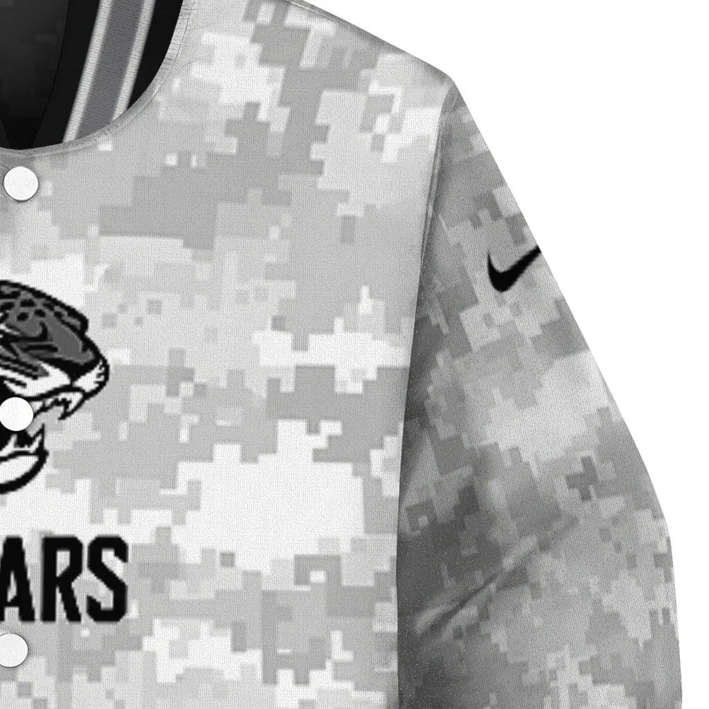 jacksonville jaguars gray camouflage gray varsity jacket premium grade jacksonville jaguars gray camouflage gray varsity jacket premium grade