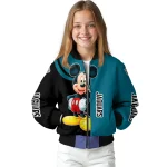 jacksonville jaguars mickey mouse teal bomber jacket best selling