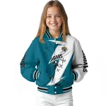 jacksonville jaguars ripped bolt teal white varsity jacket best selling