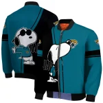 jacksonville jaguars snoopy attitude teal bomber jacket best selling