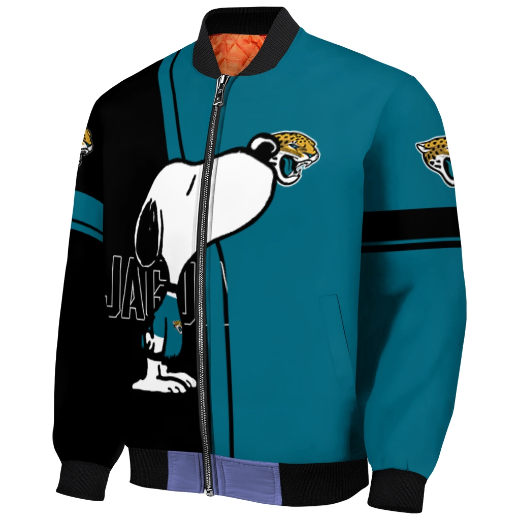 jacksonville jaguars snoopy attitude teal bomber jacket fashion forward jacksonville jaguars snoopy attitude teal bomber jacket fashion forward