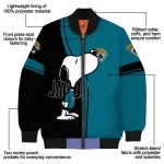 jacksonville jaguars snoopy attitude teal bomber jacket best selling