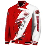 jacksonville state gamecocks ripped bolt red white varsity jacket best selling
