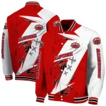 jacksonville state gamecocks ripped bolt red white varsity jacket best selling