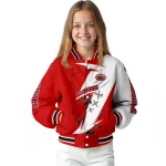 jacksonville state gamecocks ripped bolt red white varsity jacket best selling