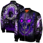 james madison dukes inferno skull purple black bomber jacket best selling