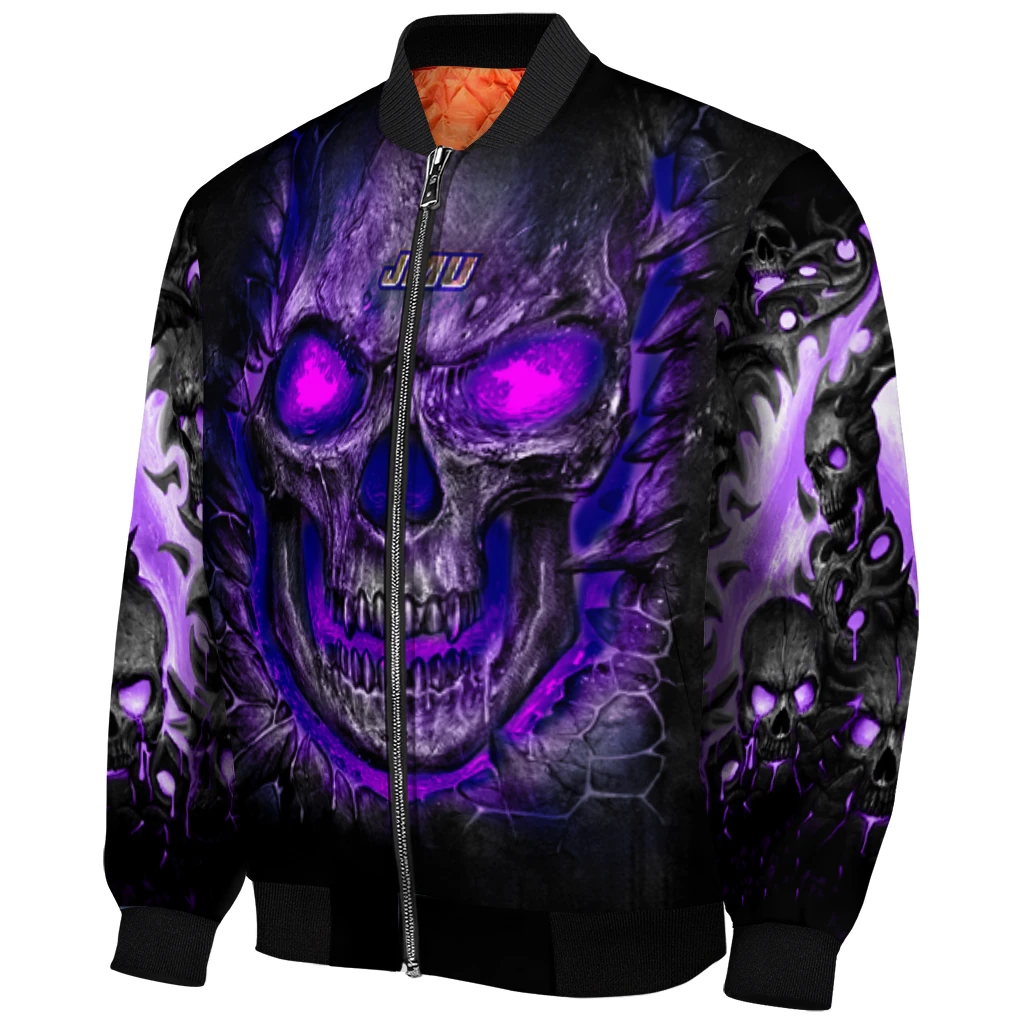 james madison dukes inferno skull purple black bomber jacket fashion forward james madison dukes inferno skull purple black bomber jacket fashion forward