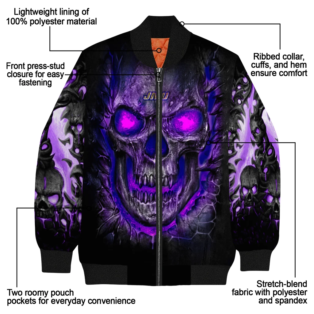 james madison dukes inferno skull purple black bomber jacket new arrival james madison dukes inferno skull purple black bomber jacket new arrival