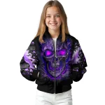 james madison dukes inferno skull purple black bomber jacket best selling