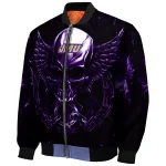 james madison dukes skull bite purple black bomber jacket best selling