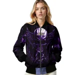 james madison dukes skull bite purple black bomber jacket best selling