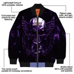 james madison dukes skull bite purple black bomber jacket best selling