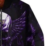 james madison dukes skull bite purple black bomber jacket best selling