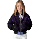 james madison dukes skull bite purple black bomber jacket best selling