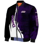 james madison dukes torn texture print purple black bomber jacket best selling