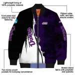james madison dukes torn texture print purple black bomber jacket best selling