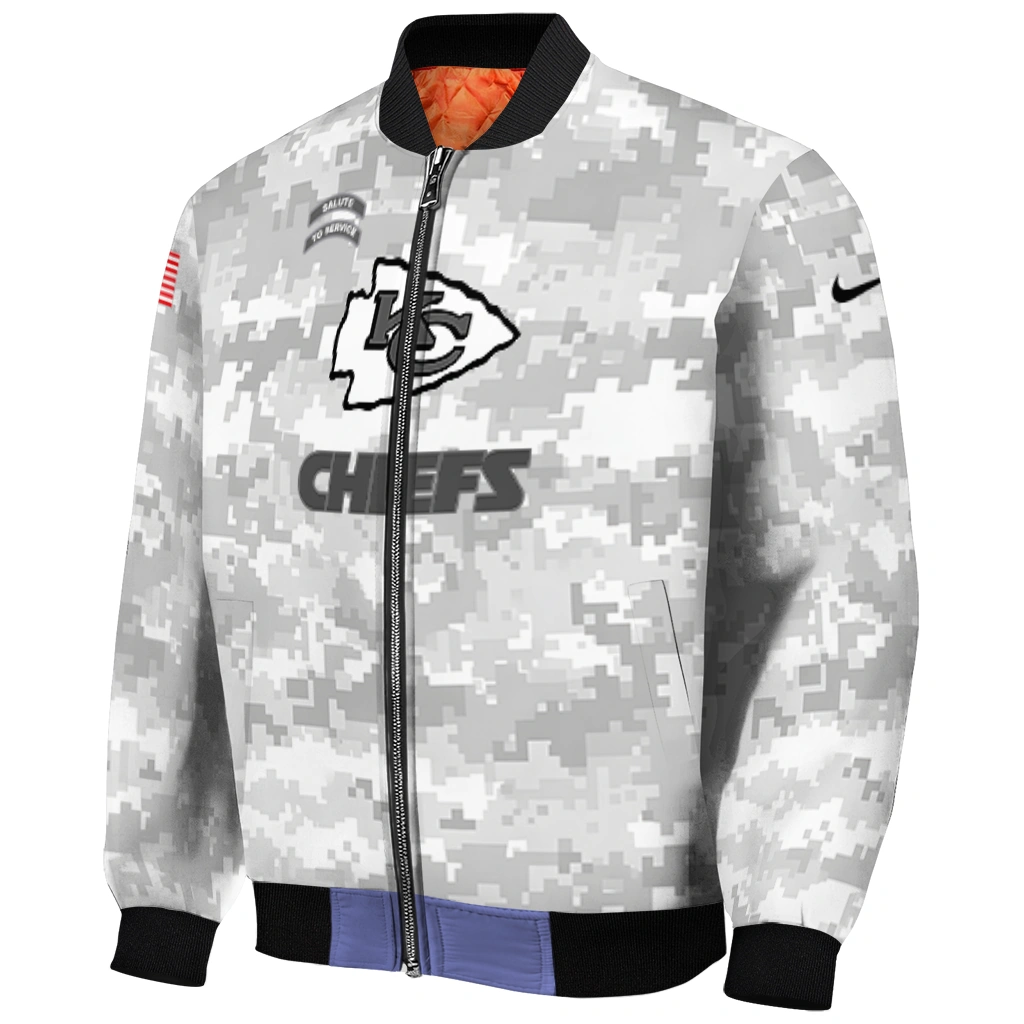 kansas city chiefs gray camouflage gray bomber jacket fashion forward kansas city chiefs gray camouflage gray bomber jacket fashion forward