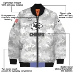kansas city chiefs gray camouflage gray bomber jacket best selling