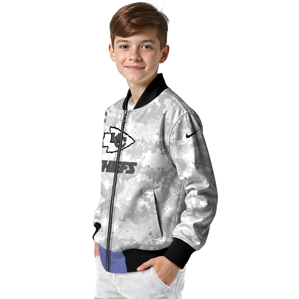kansas city chiefs gray camouflage gray bomber jacket trendy kansas city chiefs gray camouflage gray bomber jacket trendy
