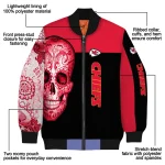 kansas city chiefs intricate skull red black bomber jacket best selling