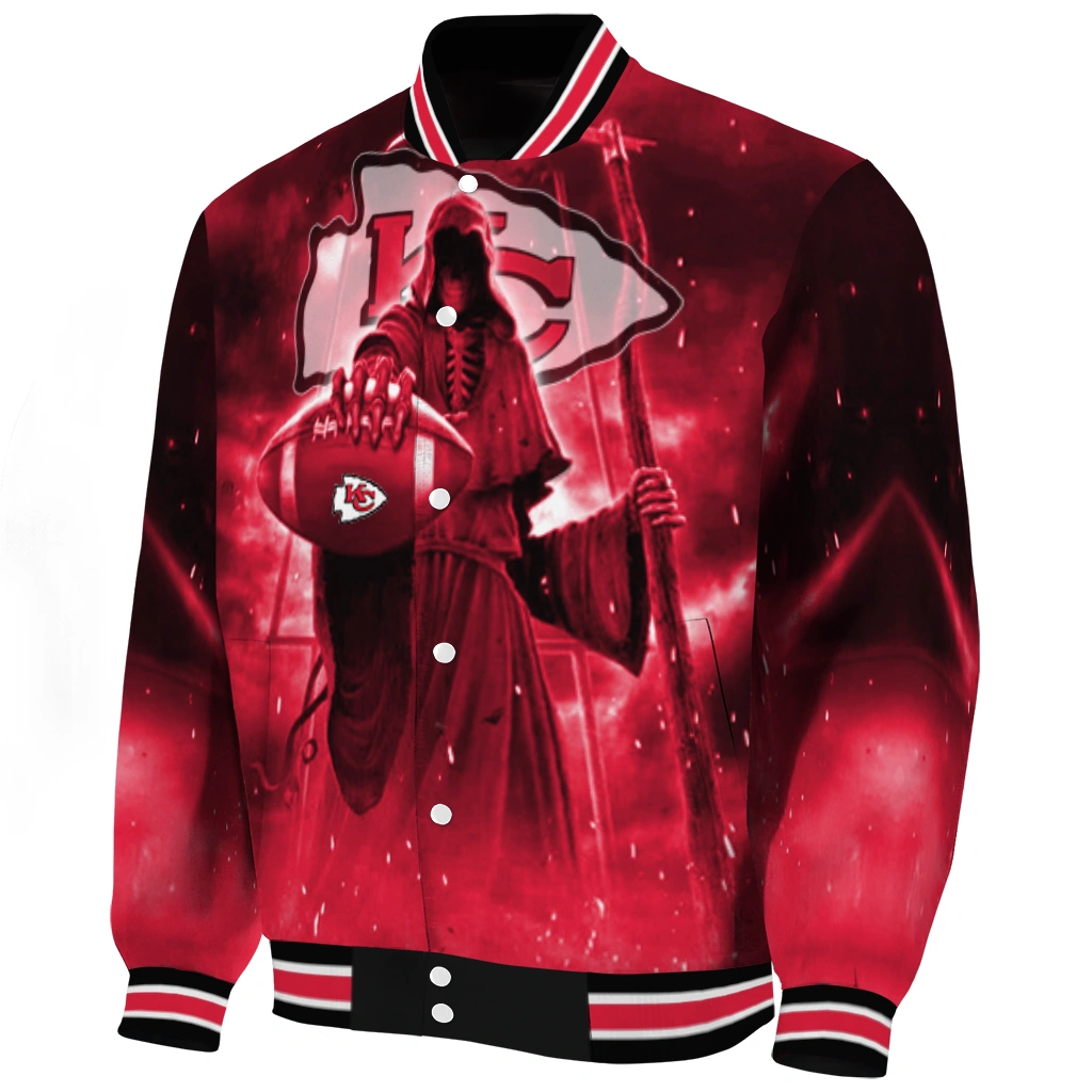 kansas city chiefs shadow reaper red varsity jacket best selling kansas city chiefs shadow reaper red varsity jacket best selling
