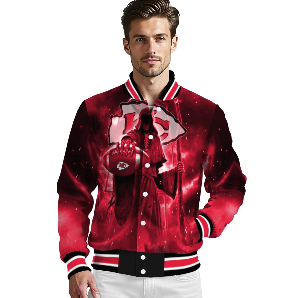 kansas city chiefs shadow reaper red varsity jacket high quality kansas city chiefs shadow reaper red varsity jacket high quality