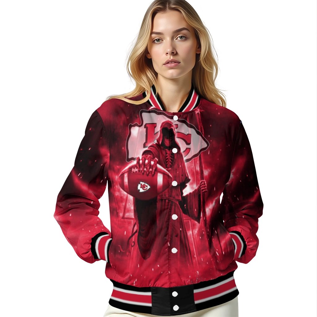 kansas city chiefs shadow reaper red varsity jacket latest model kansas city chiefs shadow reaper red varsity jacket latest model