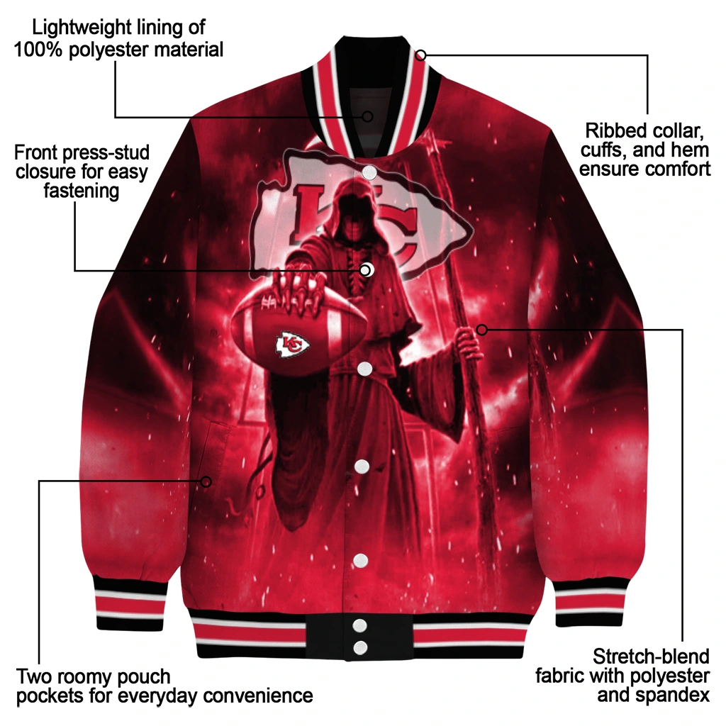 kansas city chiefs shadow reaper red varsity jacket new arrival kansas city chiefs shadow reaper red varsity jacket new arrival