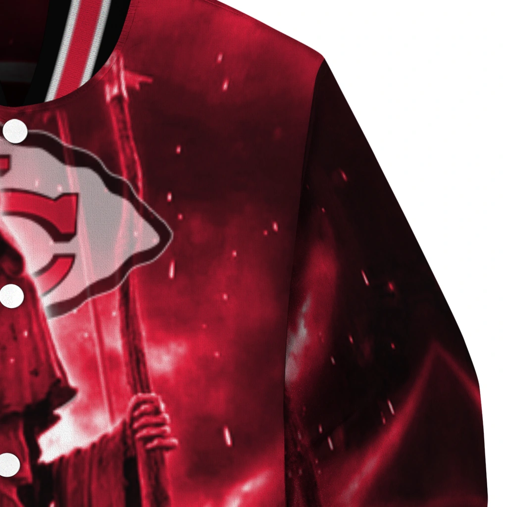 kansas city chiefs shadow reaper red varsity jacket premium grade kansas city chiefs shadow reaper red varsity jacket premium grade