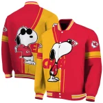 kansas city chiefs snoopy attitude red varsity jacket best selling