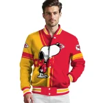 kansas city chiefs snoopy attitude red varsity jacket best selling