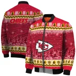 kansas city chiefs snowy pines red bomber jacket best selling