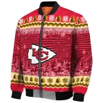kansas city chiefs snowy pines red bomber jacket best selling