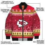 kansas city chiefs snowy pines red bomber jacket best selling
