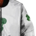 kansas jayhawks clovers pattern white green bomber jacket best selling