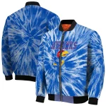 kansas jayhawks dynamic rings blue bomber jacket best selling