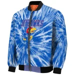 kansas jayhawks dynamic rings blue bomber jacket best selling