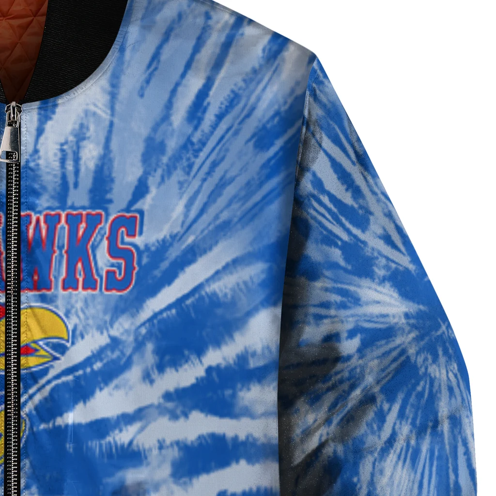 kansas jayhawks dynamic rings blue bomber jacket premium grade kansas jayhawks dynamic rings blue bomber jacket premium grade