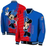 kansas jayhawks minnie mouse blue varsity jacket best selling