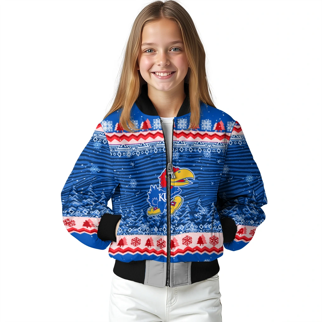 kansas jayhawks snowy pines blue bomber jacket top rated kansas jayhawks snowy pines blue bomber jacket top rated